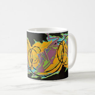 Caneca De Café Vintage Art Deco Jazz Pochoir Garden Grafoppers