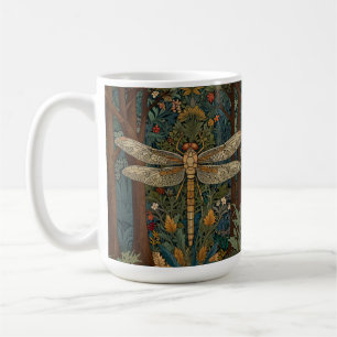 Caneca De Café Vintage art nouveau dragonfly boho chic