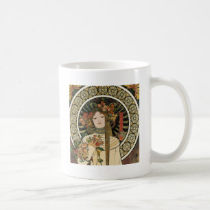 Caneca De Café Vintage Art Nouveau Mucha Trappestine Poster