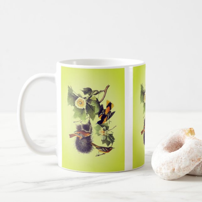 Caneca De Café Vintage Audubon Biroles de Problemas (Com Donut)