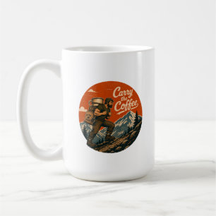 Caneca de Café Vintage Aventura Carry the Coffee