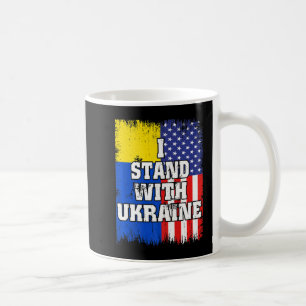 Caneca De Café Vintage Bandeira Ucraniana Americana Ucrânia Patri