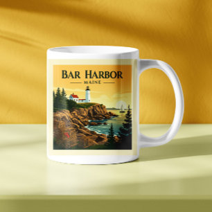 Caneca De Café Vintage Bar Harbor Maine