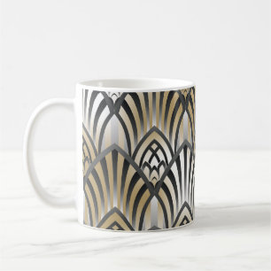 Caneca De Café Vintage Barroco: Padrão Ornamental Sem Costura
