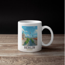 Caneca De Café Vintage Berlin Skyline TV Tower Skyline View
