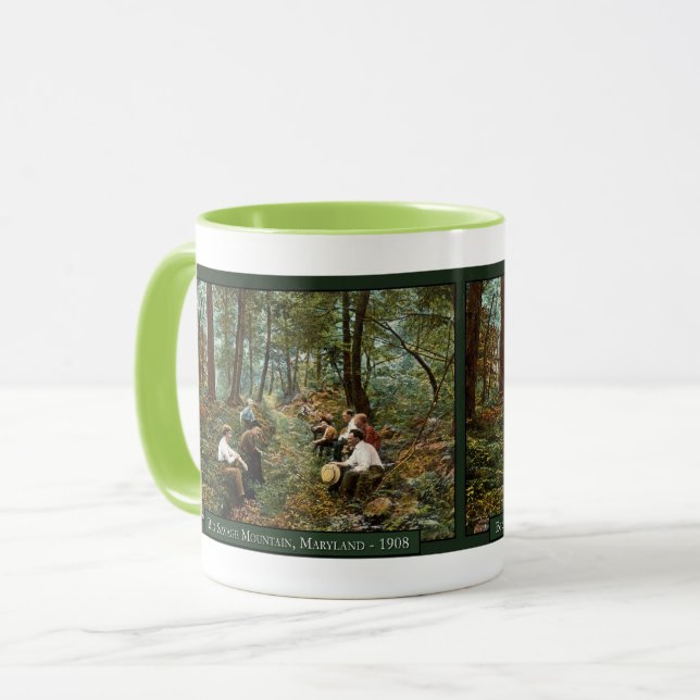 Caneca de Café Vintage Big Savage Mountain (Frente Esquerda)