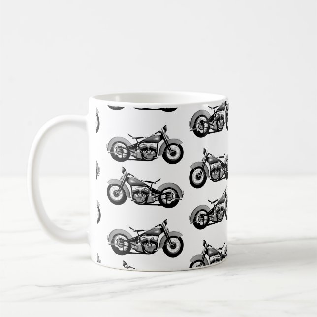 Caneca De Café Vintage Bike Pattern (Esquerda)