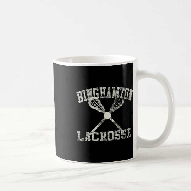Caneca De Café Vintage Binghamton Lacrosse (Direita)