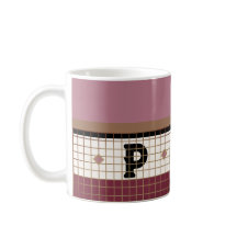 Vintage Bistro Azulejo Cranberry e Monograma Doura