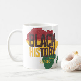 Caneca De Café Vintage Black History Period  Pan-African Teacher