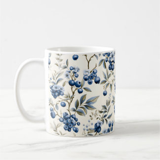 Caneca De Café Vintage Blueberry