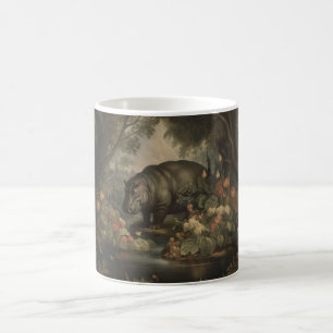 Caneca De Café Vintage Botanical Hippo