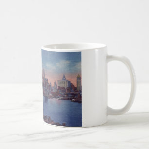 Caneca De Café Vintage Brooklyn Bridge
