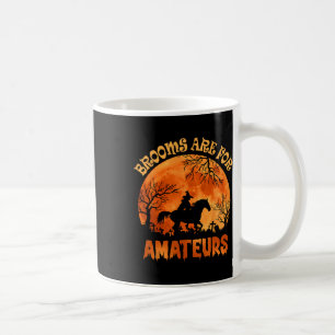 Caneca De Café Vintage Brooms É Para Amateurs Halloween Horse Ri