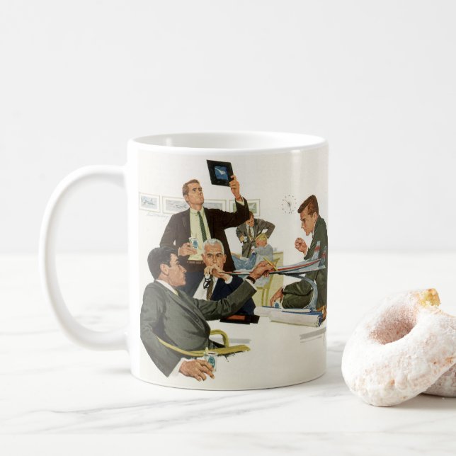 Caneca De Café Vintage Business, Airline Executives Meeting (Com Donut)