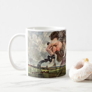 Caneca De Café Vintage Business, Alexander Graham Bell Telephone