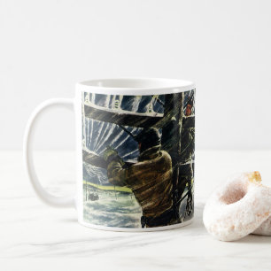 Caneca De Café Vintage Business Electronics Trabalhando em Tempes