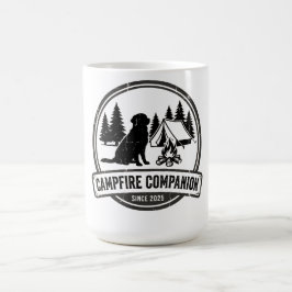 Caneca De Café Vintage Cachorro Acampando - Camisa Companheira de