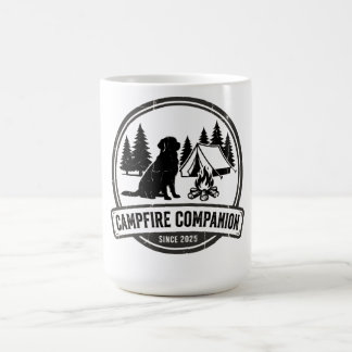 Caneca De Café Vintage Cachorro Acampando - Camisa Companheira de
