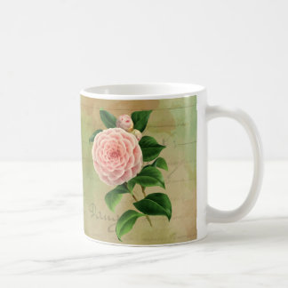 Caneca De Café Vintage Camellia Botânica Francesa