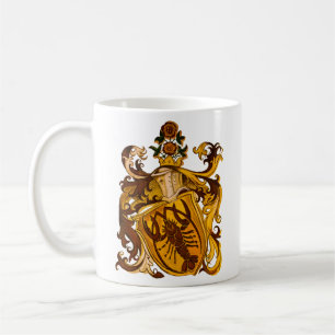 Caneca De Café Vintage, Cancer de Armas, Casaco Zodiac, alemão