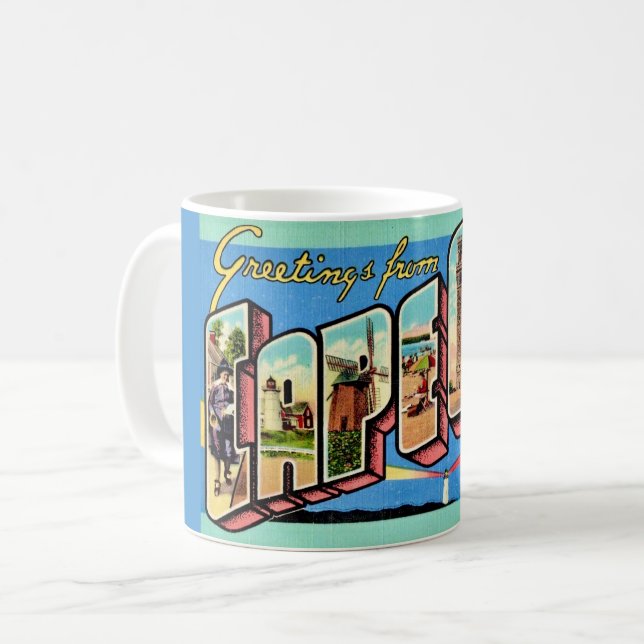Caneca de Café Vintage Cape Cod (Frente Esquerda)