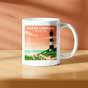 Caneca De Café Vintage Carolina do Norte