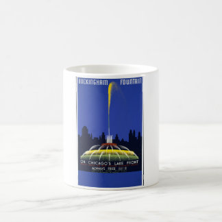 Caneca De Café Vintage Chicago - Buckingham Fountain Mug