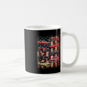 Caneca De Café Vintage Clique Muscle Car Retro American Flag Patr