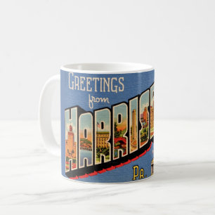 Caneca De Café Vintage Colorful Harrisburg PA
