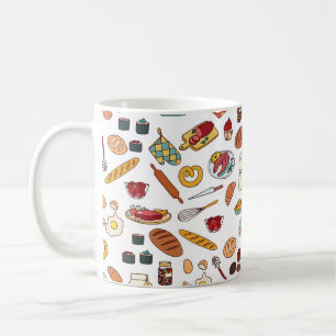 Caneca De Café vintage com comida.