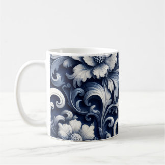 Caneca de Café Vintage com Estampa Floral e Mudanç