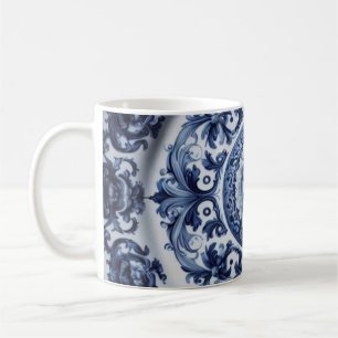 Caneca de Café Vintage com Estampa Floral e Mudanç