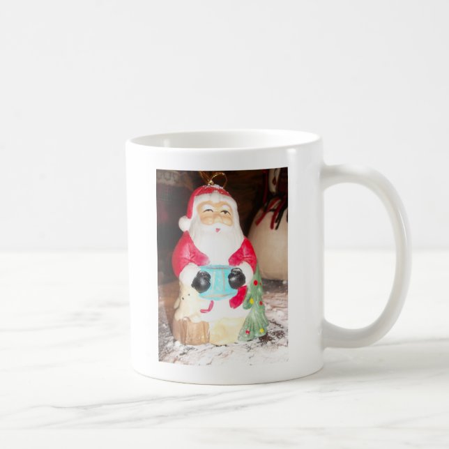 Caneca De Café Vintage com Papai noel de diversão com neve (Direita)
