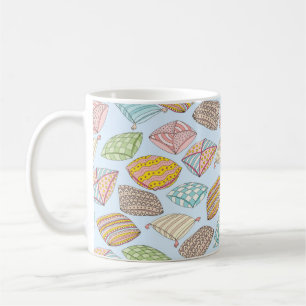 Caneca De Café Vintage com um padrão perfeito com travesseiros c