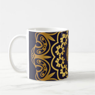 Caneca De Café Vintage Convite com o padrão Mandala. Deco