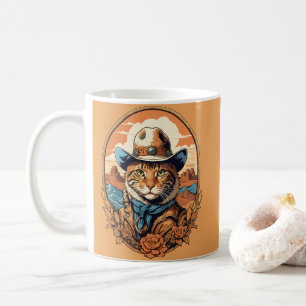 Caneca De Café Vintage Cowboy Design