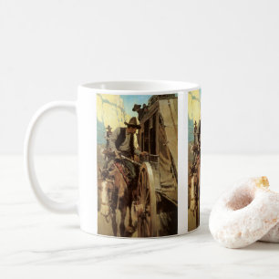 Caneca De Café Vintage Cowboys, The Admirable Outlaw por NC Wyeth