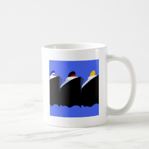 Caneca De Café Vintage Cruise Ship Art Deco Poster