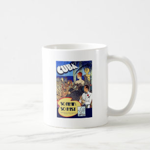 Caneca De Café Vintage Cuba tão perto de uma Viagem tão rápida