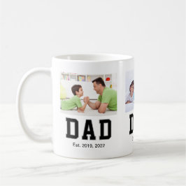 Caneca De Café Vintage Dad Established Black Text 3 Photo