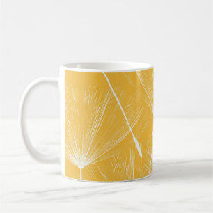 Caneca De Café Vintage Dandelions: Padrão Invisível