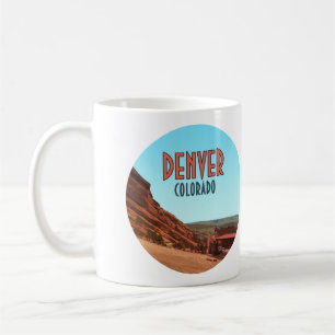 Caneca De Café Vintage das Rochas Vermelhas do Denver Colorado