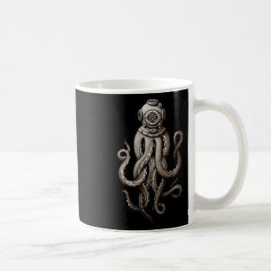 Caneca De Café Vintage Deep Sea Divers Cthulhu Octopus