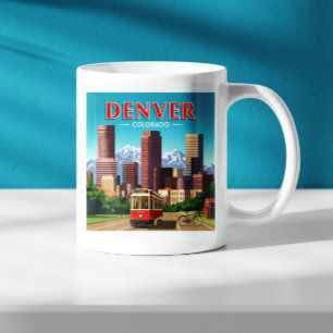 Caneca De Café Vintage Denver Colorado