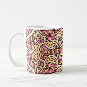 Caneca De Café Vintage Desenhou o Padrão Islâmico