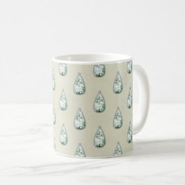Caneca De Café Vintage diamond teal rhinestones padrão vitorioso