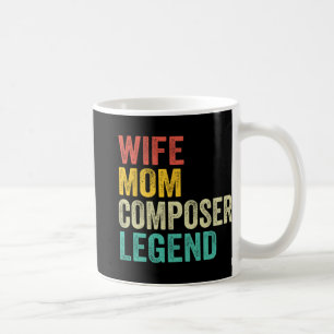 Caneca De Café Vintage do Dia de as mães de Legenda do Compositor