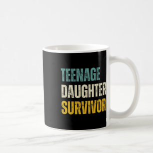 Caneca De Café Vintage do Sobrevivente da Filha da adolescência