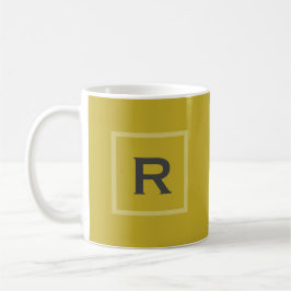 Caneca De Café Vintage Dourado Solid Color Plain Personal